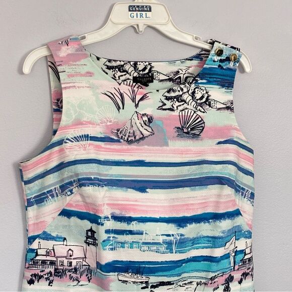 TALBOTS | Women’s Seaside Harbor Sheath Dress 100% Cotton Size 10P Nautical - Picture 9 of 17